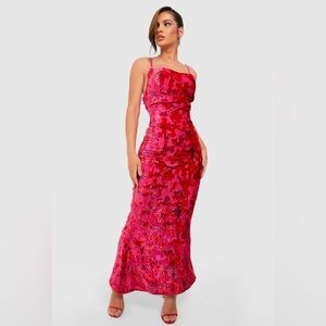 NWT Sexy hot pink floral dress